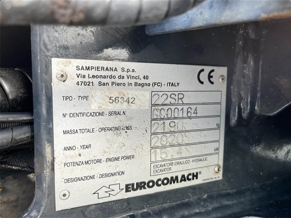 Eurocomach 22 SR Rotortilt og Aircondition - Minigravere - 9