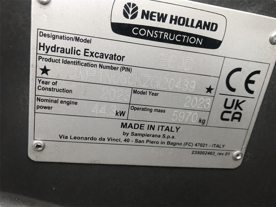 New Holland E60D minigraver - Minigravere - 5