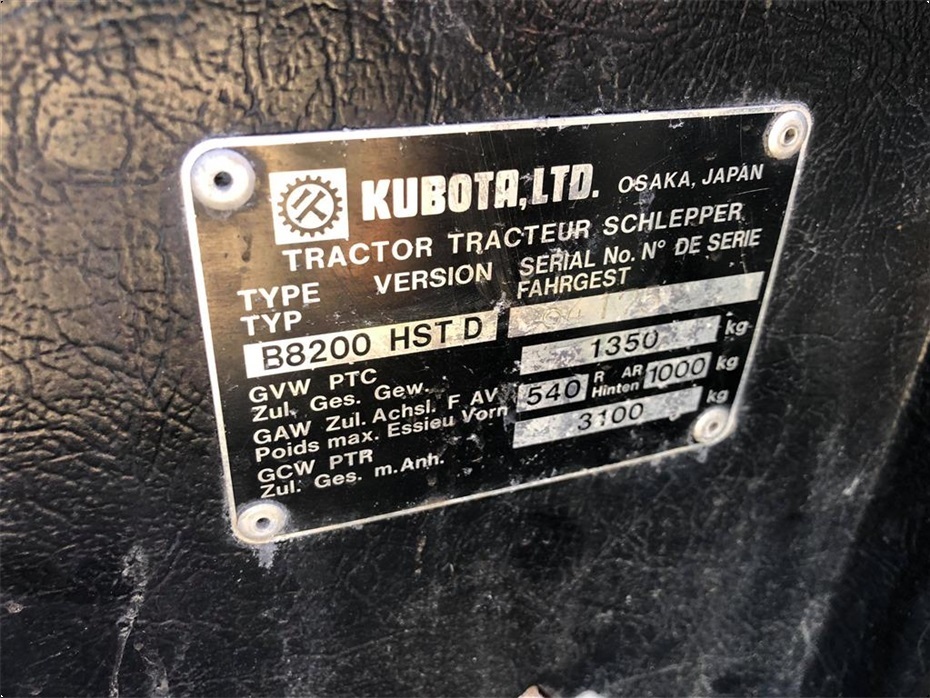 Kubota B8200 HST 4wd med græsdæk - Traktorer - Kompakt traktorer - 5