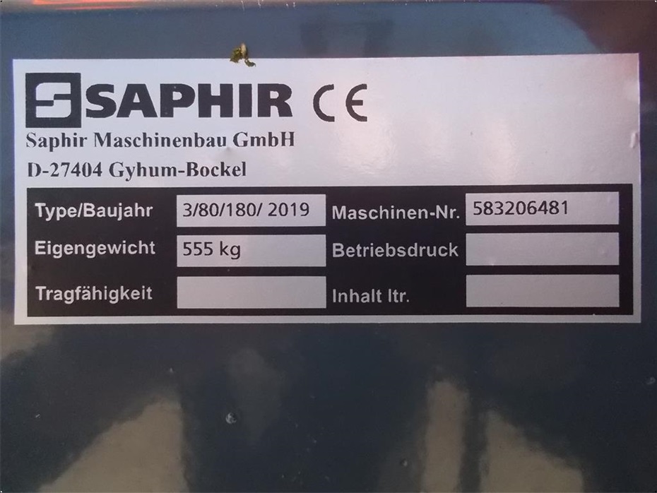 Saphir 3 TDS 3/80/180 - Jordbearbejdning - Grubbere - 6
