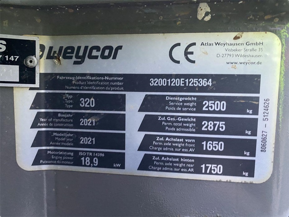 Weycor AR320 Cab - Læssemaskiner - Minilæssere - 10