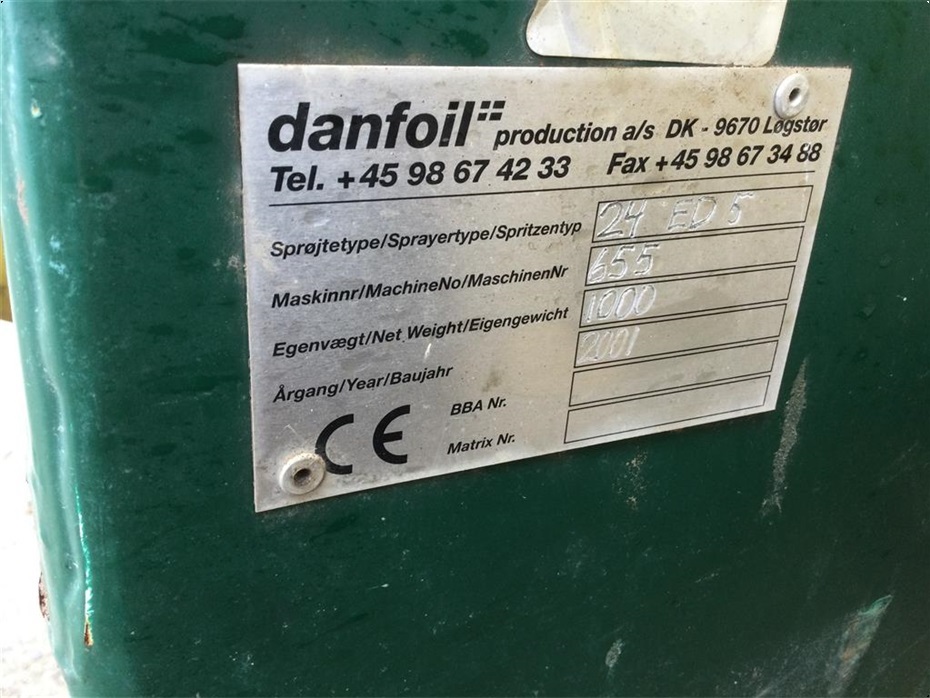 Danfoil 24M 850L - Sprøjter - Liftsprøjter - 8