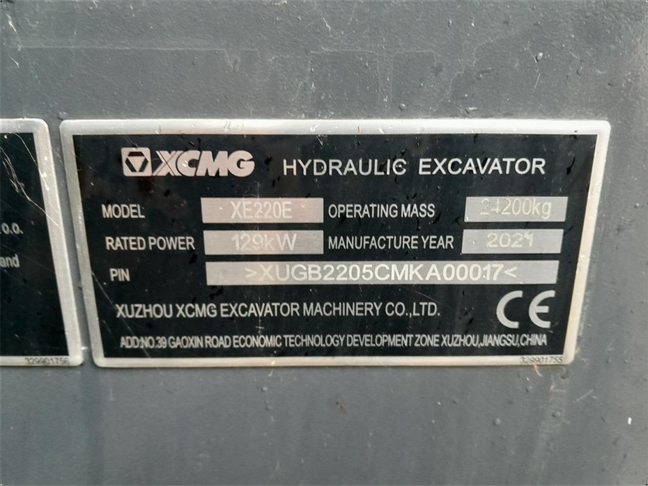 XCMG XE220E - Gravemaskiner - Gravemaskiner på bånd - 10