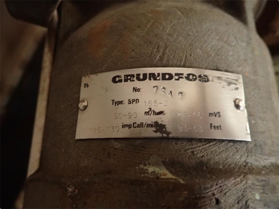 Grundfos SPD-165-2, 50-900m3/time, 7,5 hk - Vandingsmaskiner - Pumper - 2