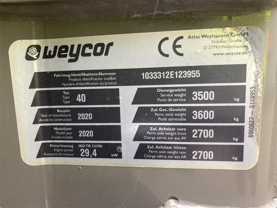 Weycor AR40 Agrar - Læssemaskiner - Minilæssere - 10