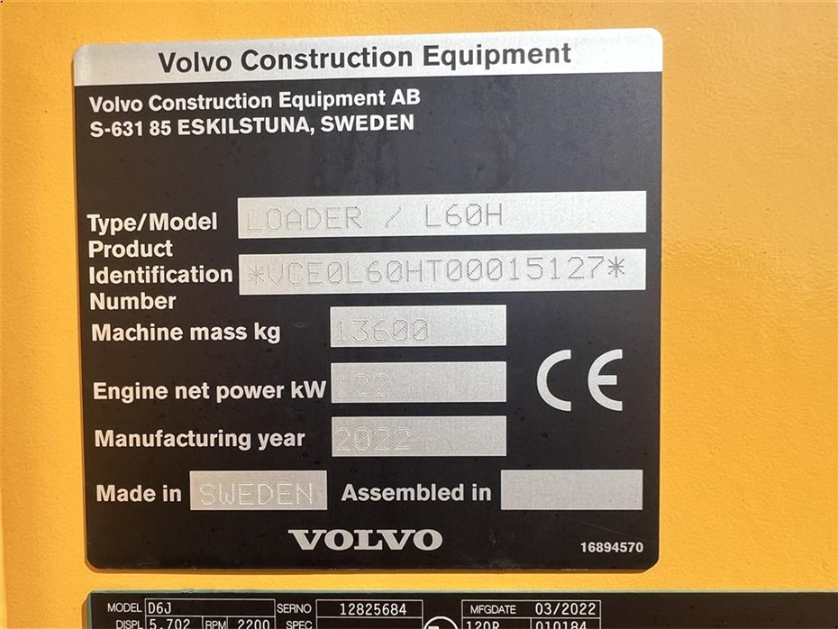 Volvo L 60 H KUN 455 TIMER! EKSTREM MEGET UDSTYR! - Læssemaskiner - Gummihjulslæssere - 16