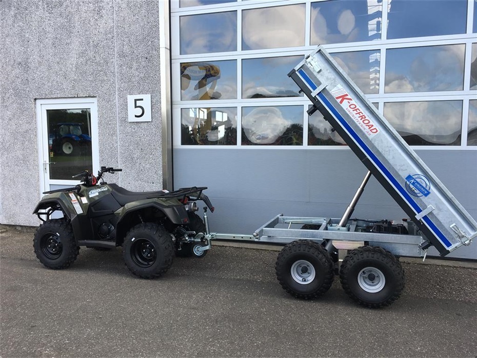 K-vognen K-Offroad 1,2 tons Boggievagn TILBUD - 3-vejs tip, el-hydraulisk - ATV tilbehør - Diverse tilbehør - 4