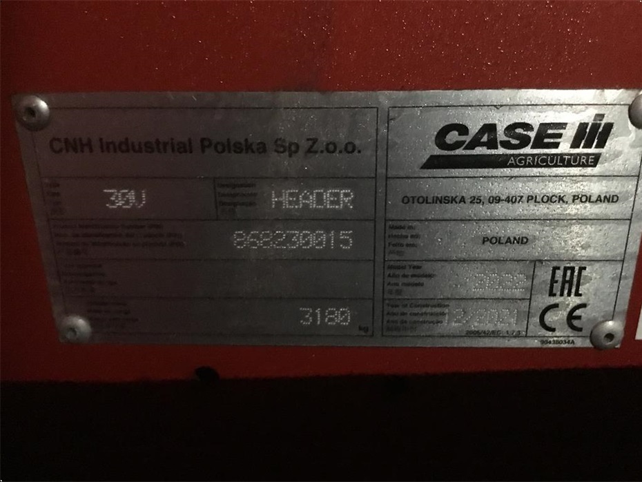 Case IH Fabriksny 3050 vario skærebord med vogn. - Høstmaskiner tilbehør - Skærebord - 6
