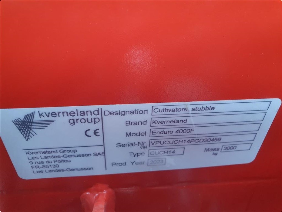 Kverneland Enduro Pro F 4m Foldbar 14 tands. - Harver - Stubharver - 5