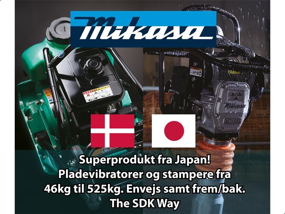 Mikasa MVH 158 Honda GX,Afvibreret håndtag,Timetæller,Cyklonfilter.Kontakt Renè Helsted 24867641 - Pladevibratorer - Frem/bak plader - 3