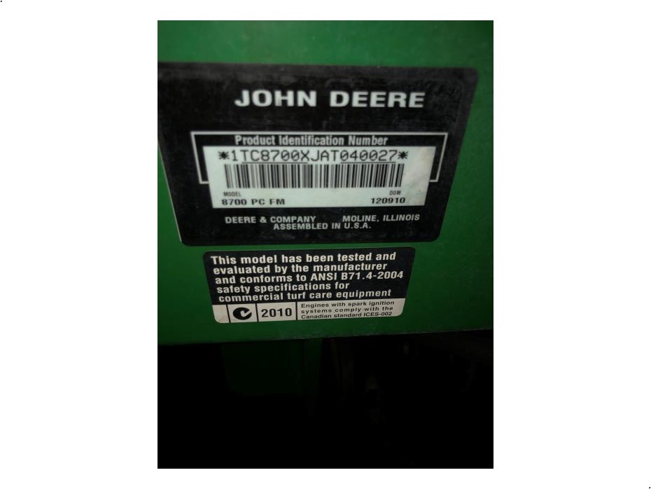 John Deere 8700 - Fairwayklipper - Selvkørende fairwayklippere - 8